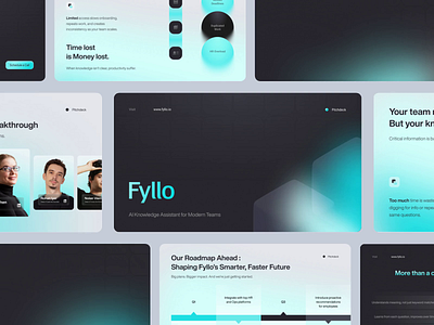 Fyllo - AI Agent Pitch Deck ai ai agent ai assistant animate artificial intelligence automation b2b brand branding clean dipa inhouse innovative design minimalist design modern design pitch deck pitching presentation saas startup visual identity