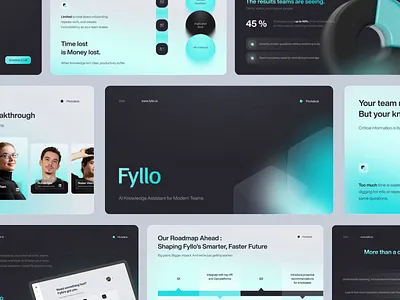 Fyllo - AI Agent Pitch Deck ai ai agent ai assistant animate artificial intelligence automation b2b brand brand guideline branding clean dipa inhouse innovative design minimalist design modern design pitch deck presentation saas startup visual identity
