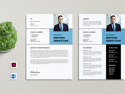 Resume / Cv branding clean resume cv cv template cv word design graphic design job resume portfolio print professional resume resume resume word template