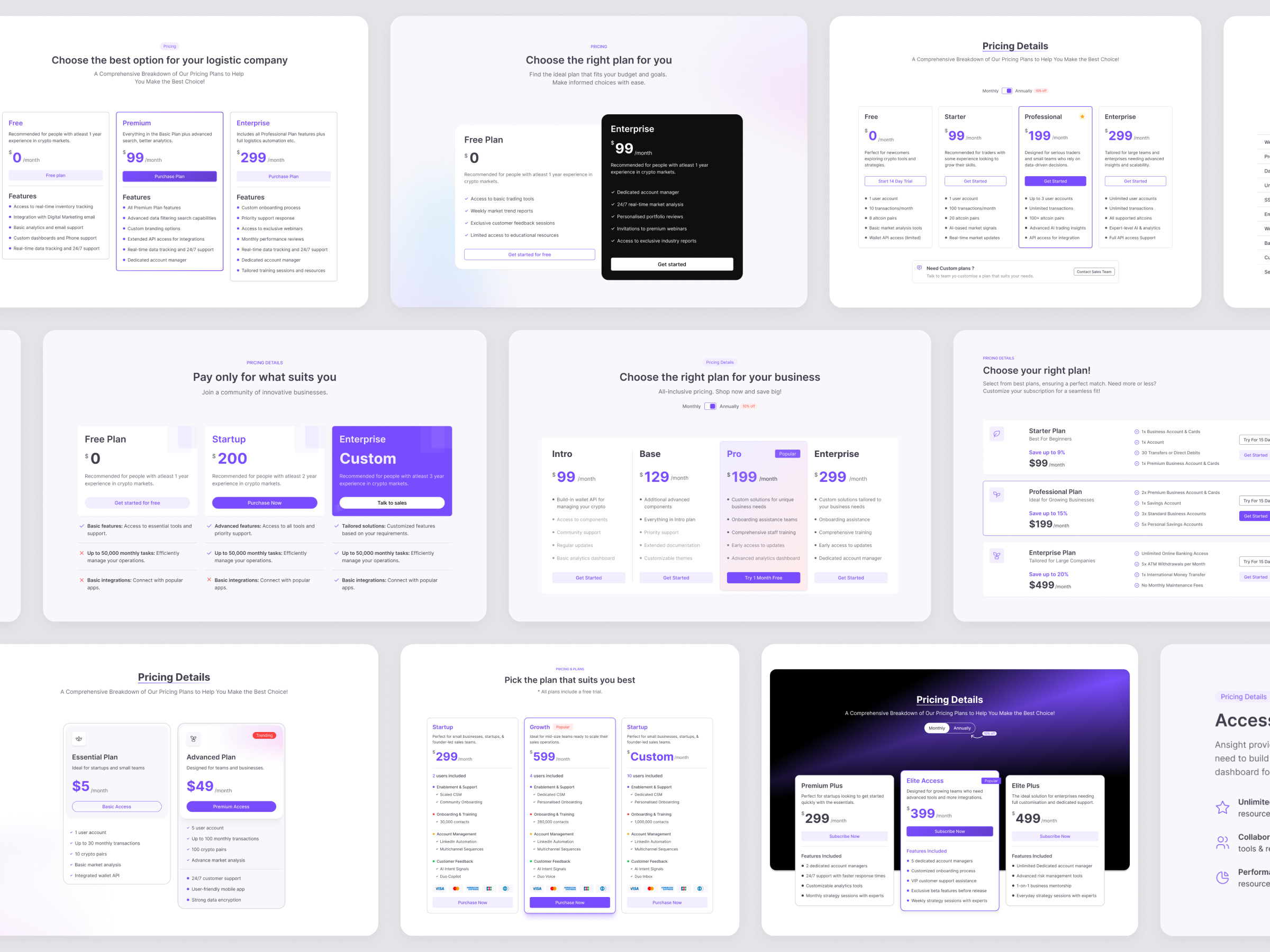 Modern Pricing Blocks – FlyonUI Kit figma figma uikit flyonui landing page pricing pricing blocks pricing page pricing section ui uikit web design widget