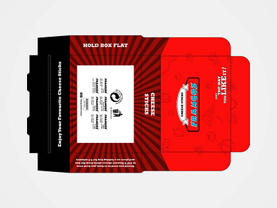 Frangoz Cheese Sticks Box graphic design illustrator packaging design