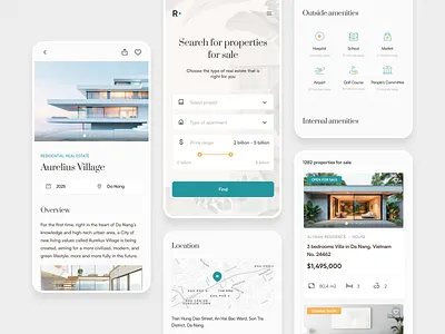 Real Estate App UI app clean design minimal property real esate ui ui ux