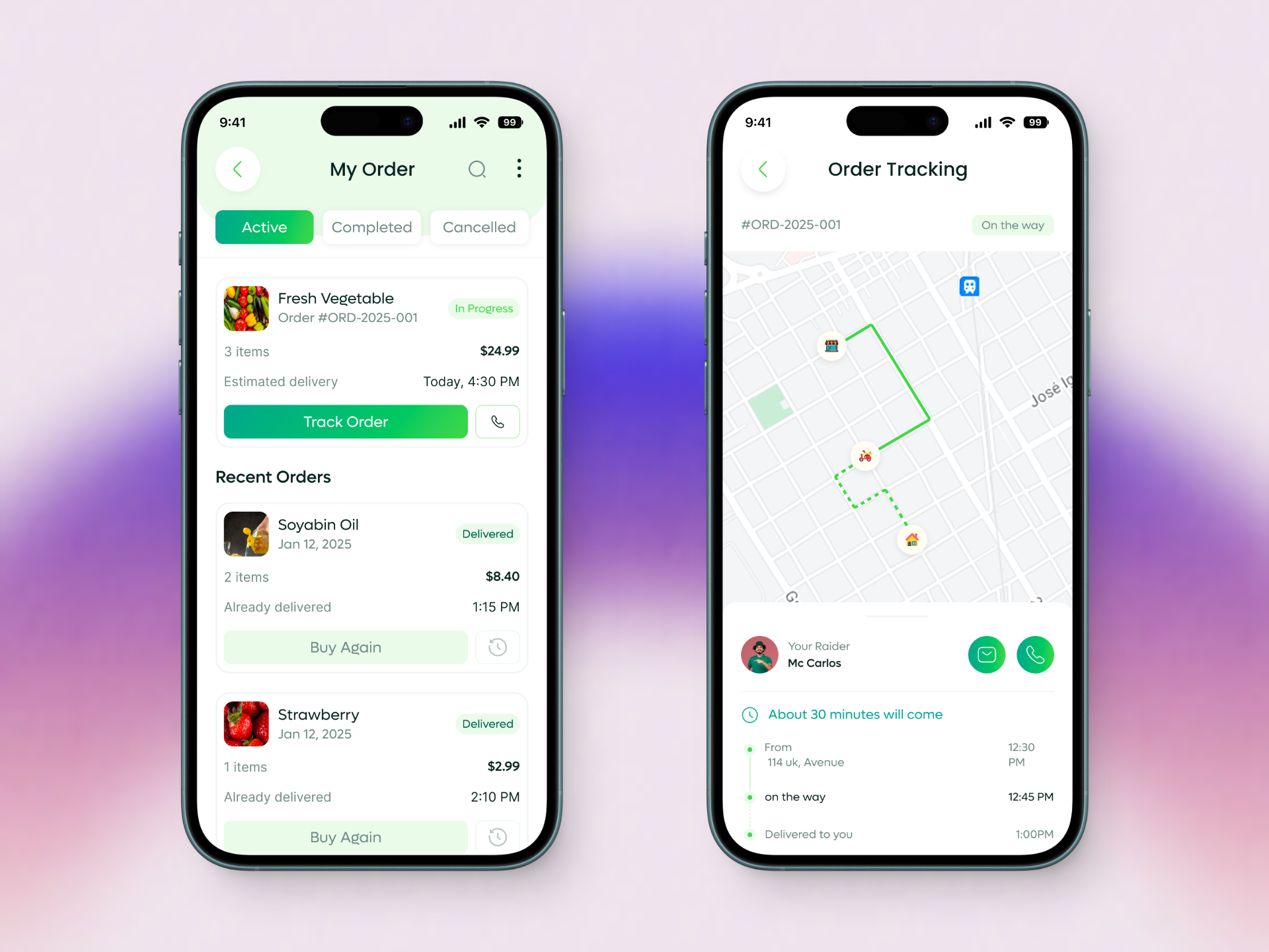 Modern - Grocery Mobile App UI/UX - My Order & Order Traking. appui cleandesign deliveryapp design veli ecommerceapp figmadesign groceryapp microinteractions mobileappdesign mobileux modernui online mobile shopping app ordertracking productdesign realtimetracking shoppingapp uiinspiration uiux userinterface uxdesign