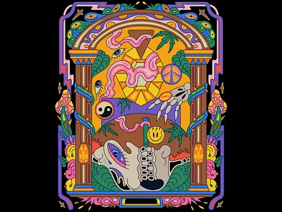 Portal of the Peaceful Dead surreal band merch