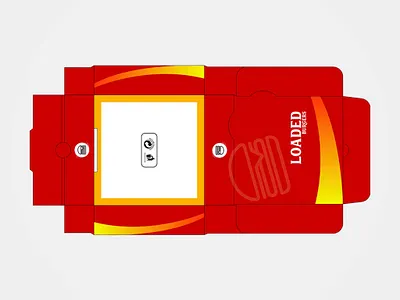 Loaded Burgers Fries Box graphic design illustrator packaging design