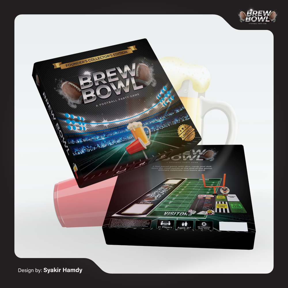 Brew Bowl - 2022 adultgame boardgame brewbowl collectorsedition drinkinggame footballgame gamenight limitededition partygame tabletopgame