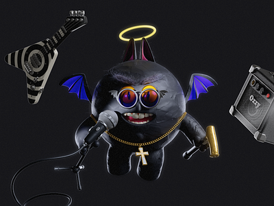 Ozzy Forever 3d character characterdesign illustratiom music ozzy ozzyosbourne rboy rock rocketboy