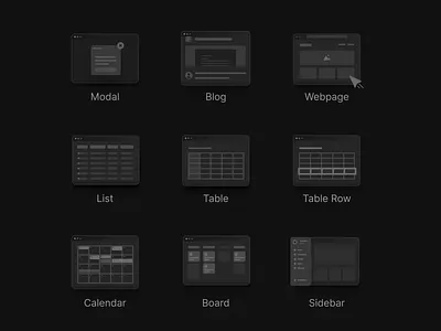 Layout Icons for a Saas empty state icon icons illustration placeholder saas web