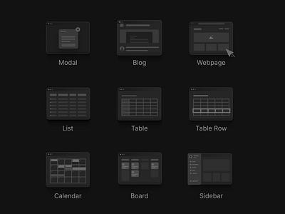 Layout Icons for a Saas empty state icon icons illustration placeholder saas web