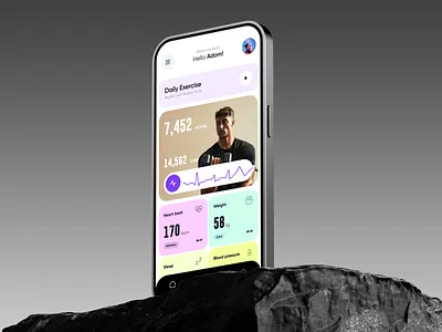 Fitness Tracker App adom app app design app ui fitness app fitness tracker app health app health tracker app ui ux workout app