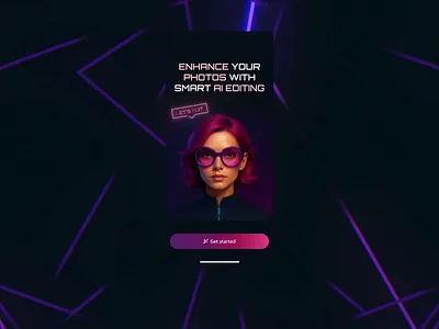 AI Filter Mask App ai animation app design clean filter generate homepage interaction interface mobile design modern motion motion graphics photo picture selfie style tab uiux visual