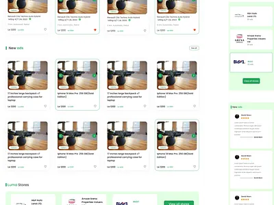E-commerce Website branding ui