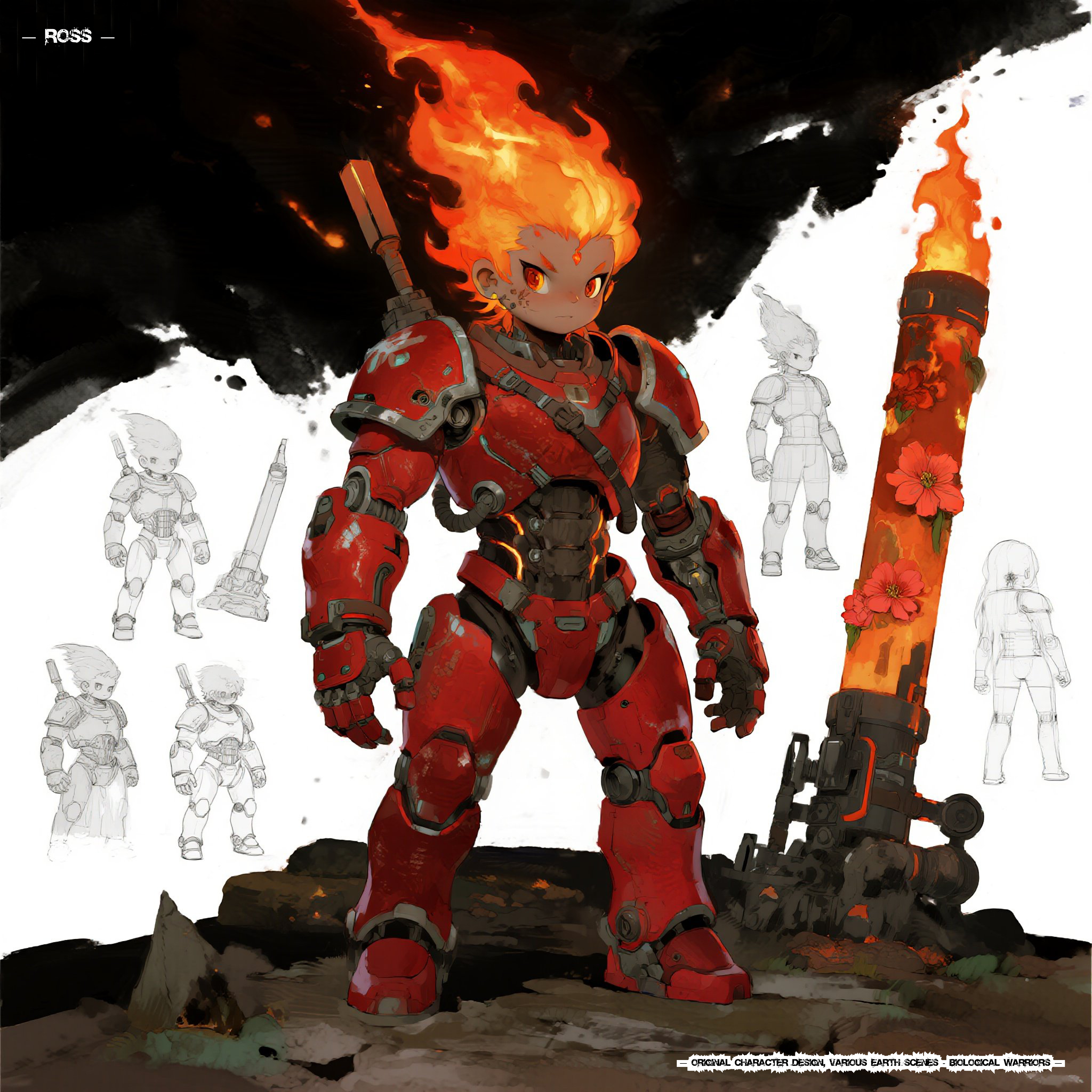 AIGC-Original character design, various earth scenes-Bio-Warrior 3d branding game characters illustration illustration art image design imagination logo original painting design scene design