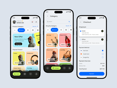 Fashion E-Commerce Mobile App animation branding e commerce fashion fashion store app graphic design mobile app mobile app design mobile design nline e shop shop store ui ux