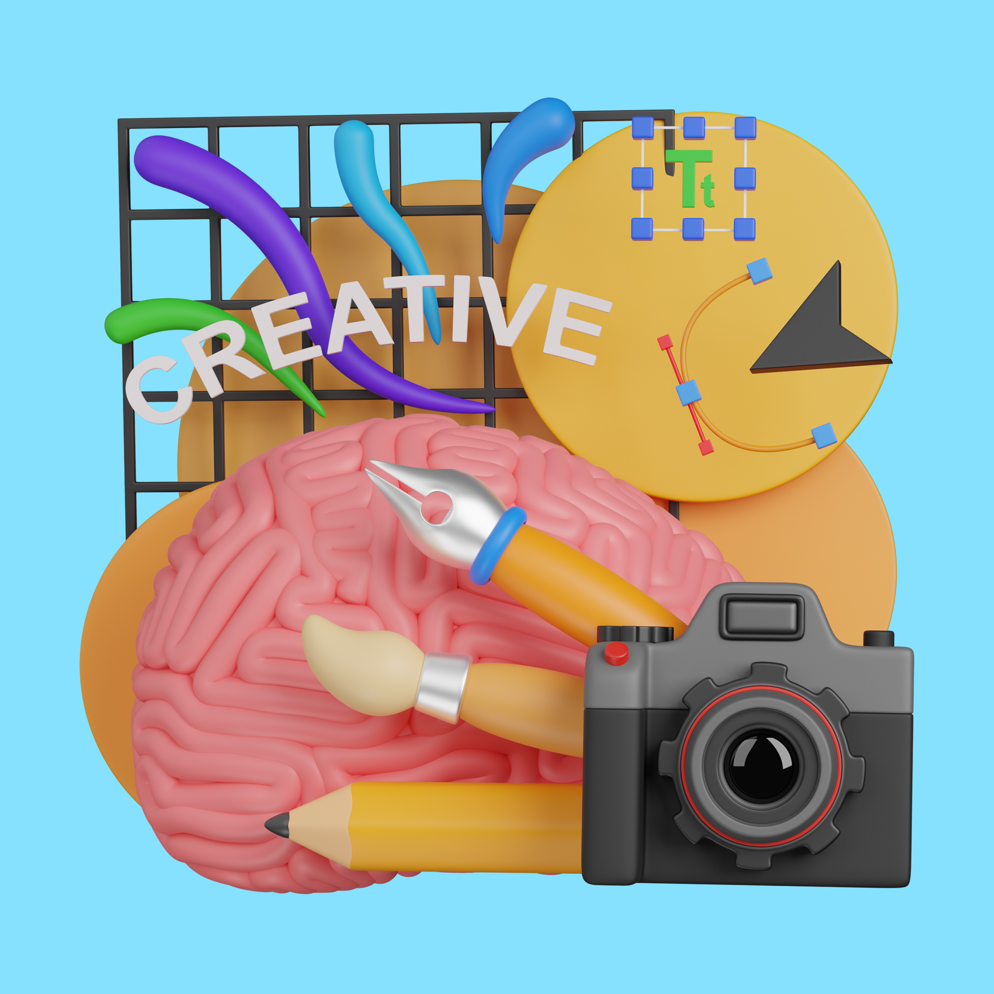 CREATIVE DESIGN 3D ILLUSTRATION 3d 3d icons blender cinema 4d creative idea design design thinking graphic design icons idea illustration motion graphics ui vector