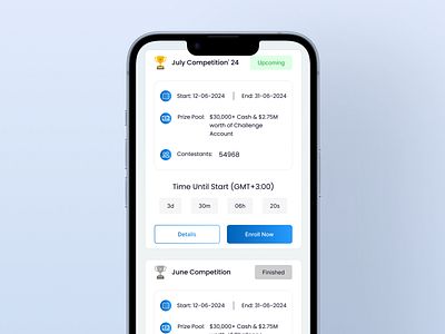 Competition Challenges Countdown & Rewards Interface ui