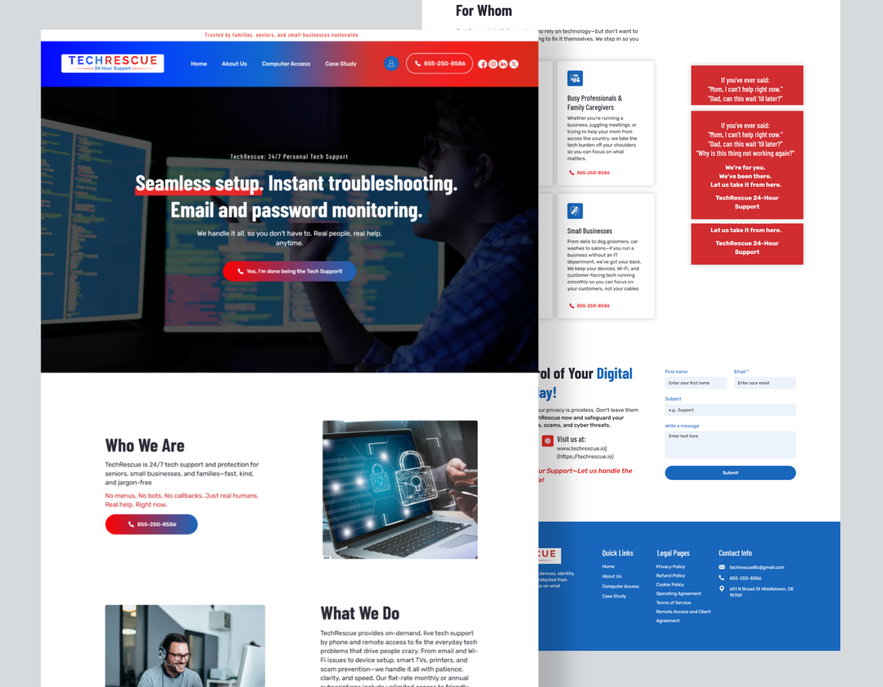 Tech Security Web design landing page company website dynamic web design hacking comapny homepage landing page markiting security company security website seo squarespace webdesign tech rescue tech security visual design website audit website design website design for wix website redesign wellness wix webdesign wordpress landing page