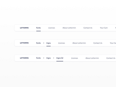 Top-Level Navigation with Breadcrumbs Integration breadcrumbs ecommerce information architecture navigation ui visual design web
