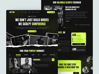 Check Out Our New Gym Web Design! 3d animation branding creativeagency design graphic design gym website gym website design illustration logo motion graphics ui uiux uiuxdesign ux webdesign
