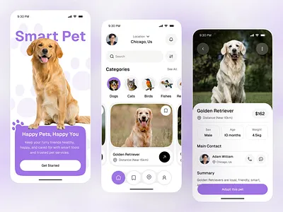 Pet Adoption & Rescue Mobile App UI Design adoptdont shop adoption app animal rescue app app design ios mobile mobile app non profit design pet pet adoption pet app pet lovers product design
