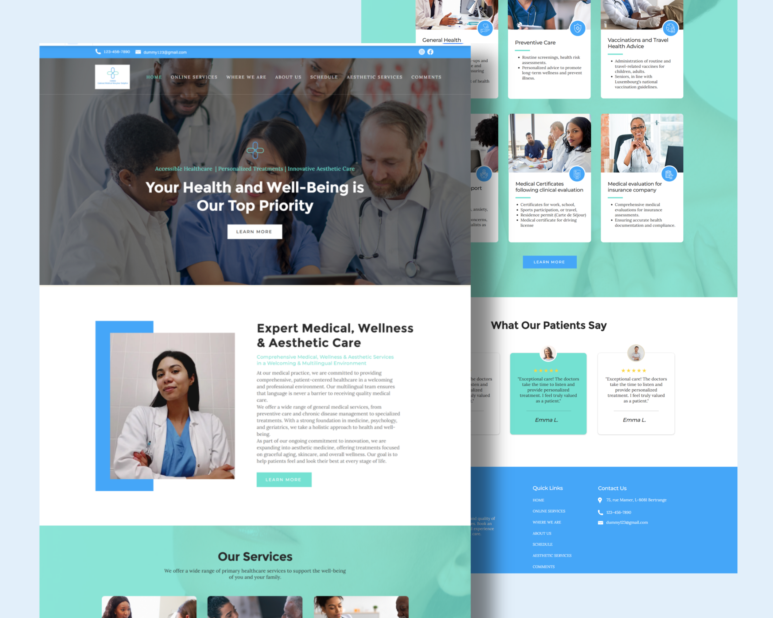 Example of Squarespace Website Design & Redesign