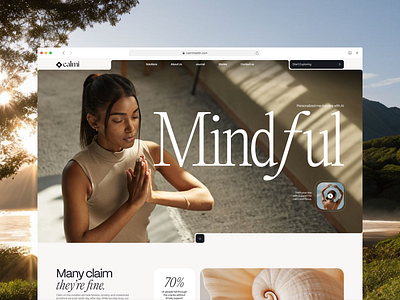 Calmi | Empathetic AI for Mental Wellness clean design mental ui ux visual web wellness