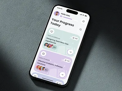 Online Learning & Course App UI Design app app design course app edtech education app eduwise elearning ios learning app mobile mobile app online courses online learning student app