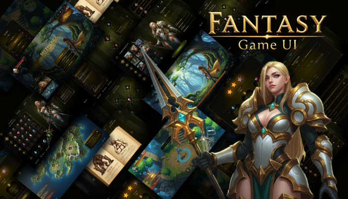 ⚔️FANTASY RPG GAME GUI DESIGN - Mytherra Realms 2d 3d button pack design fantasy game ui graphic design icons interface medieval mobile ui rpg ui