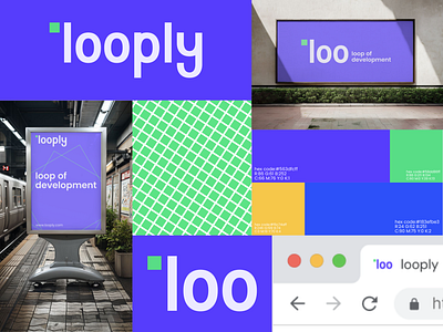 looply logo design and branding abstract branding design graphic design logo logotype minimalalist modern technology typography vector wordmark