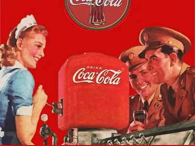 Vintage Coca-Cola Advert. Poster branding graphic design ui