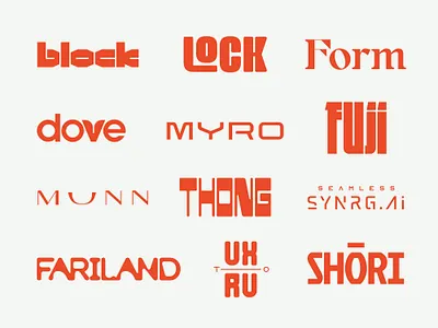 Wordmarks Roundup Vol06 ai bespoke brand branding collection custom fashion health lettering letters logo logotype roundup sports typography volume wordmark