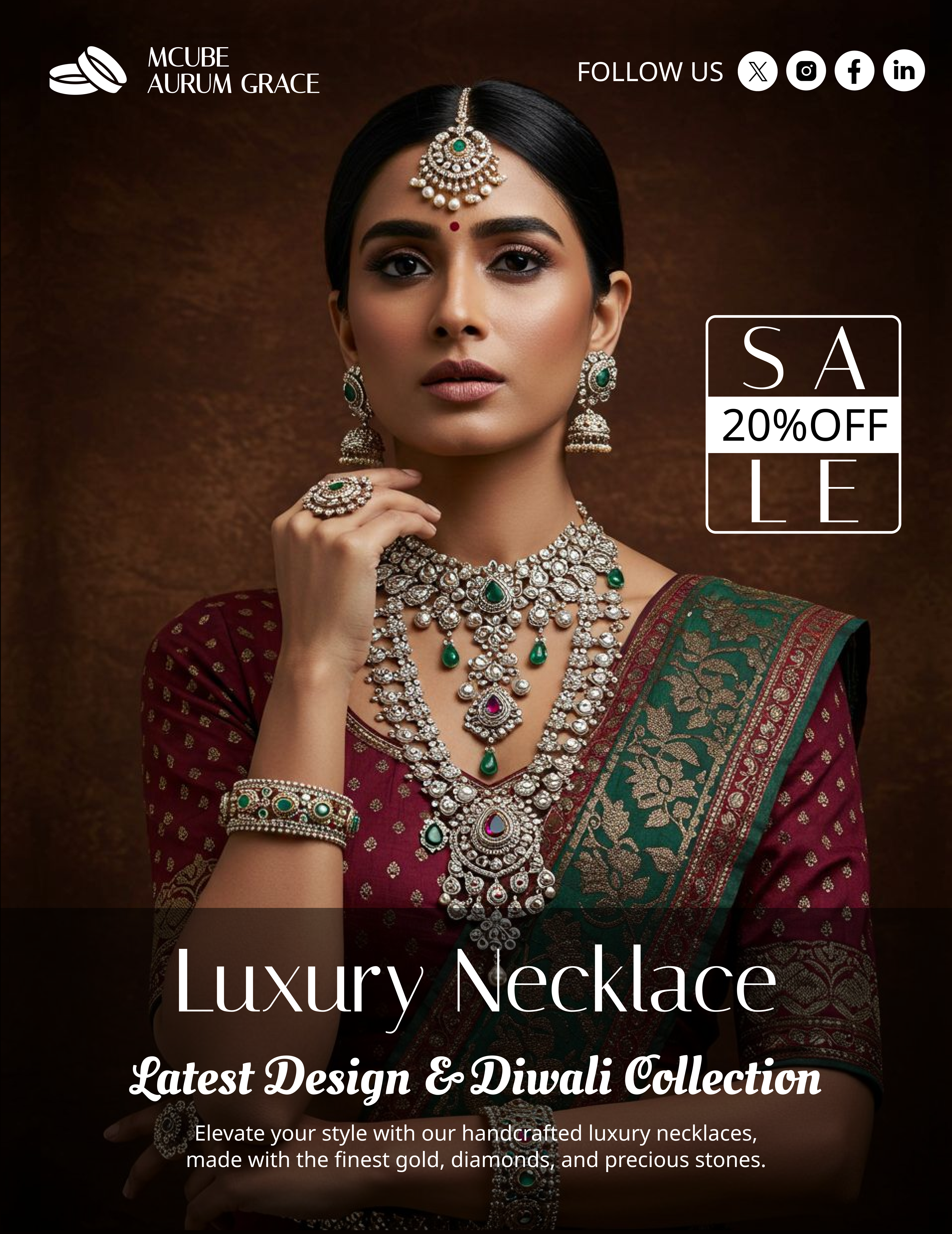 Necklace Poster Design 3d animation branding design fashion branding design figma graphic design illustration logo ui website