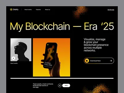Website for a Blockchain App ✦ Orbify design interface product service startup ui ux web website