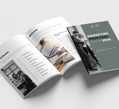 Marketing Proposal Template branding brochure business creative design illustration layout marketing proposal template
