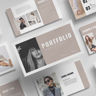 Minimal Portfolio Presentation Template branding brochure business creative design illustration layout minimal portfolio presentaion template