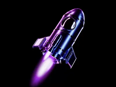 Landing page 3D animation Rocket 3d animation crypto graphic design illustration landing ui website