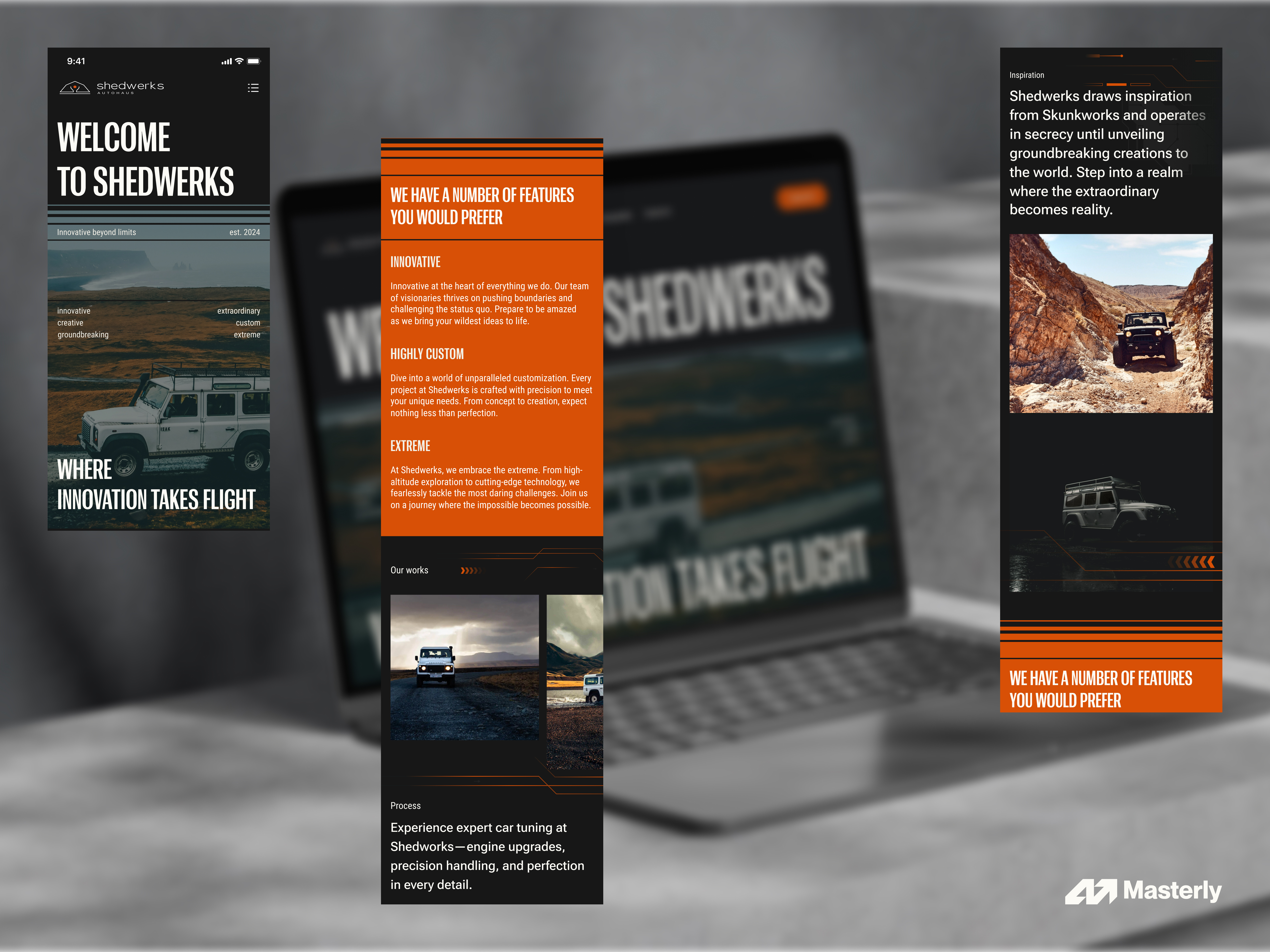 Example of UI/UX Web Design for Car Tuning Brand | Masterly