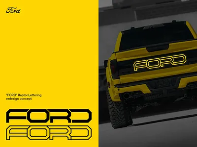 Redesign concept of the "FORD" lettering for the Raptor series. automotivedesign branding concept conceptdesign creative customdesign dribbbleshowcase fordraptor graphic design logo neonstyle tailgatelettering typeredesign typography vehiclebranding