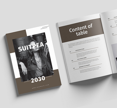 Suitpea Fashion Magazine Template branding brochure business creative design fashion illustration layout magazine suit pea template