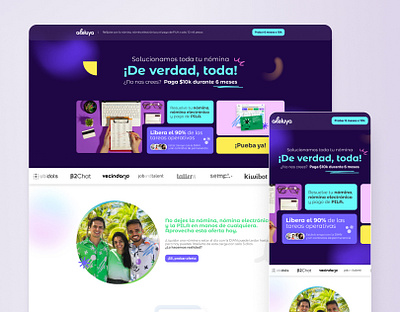 Aleluya | Fintech figma fintech landing page user interface