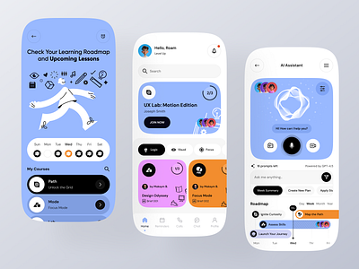 Learning OS - App design app app design application design e learning e learning app education learning mobile app mobile app design mobile app ui online education design ui