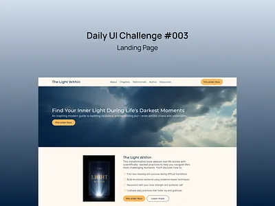 Landing Page for Book | #DailyUI #003 dailyui design figma landing page ui ux web