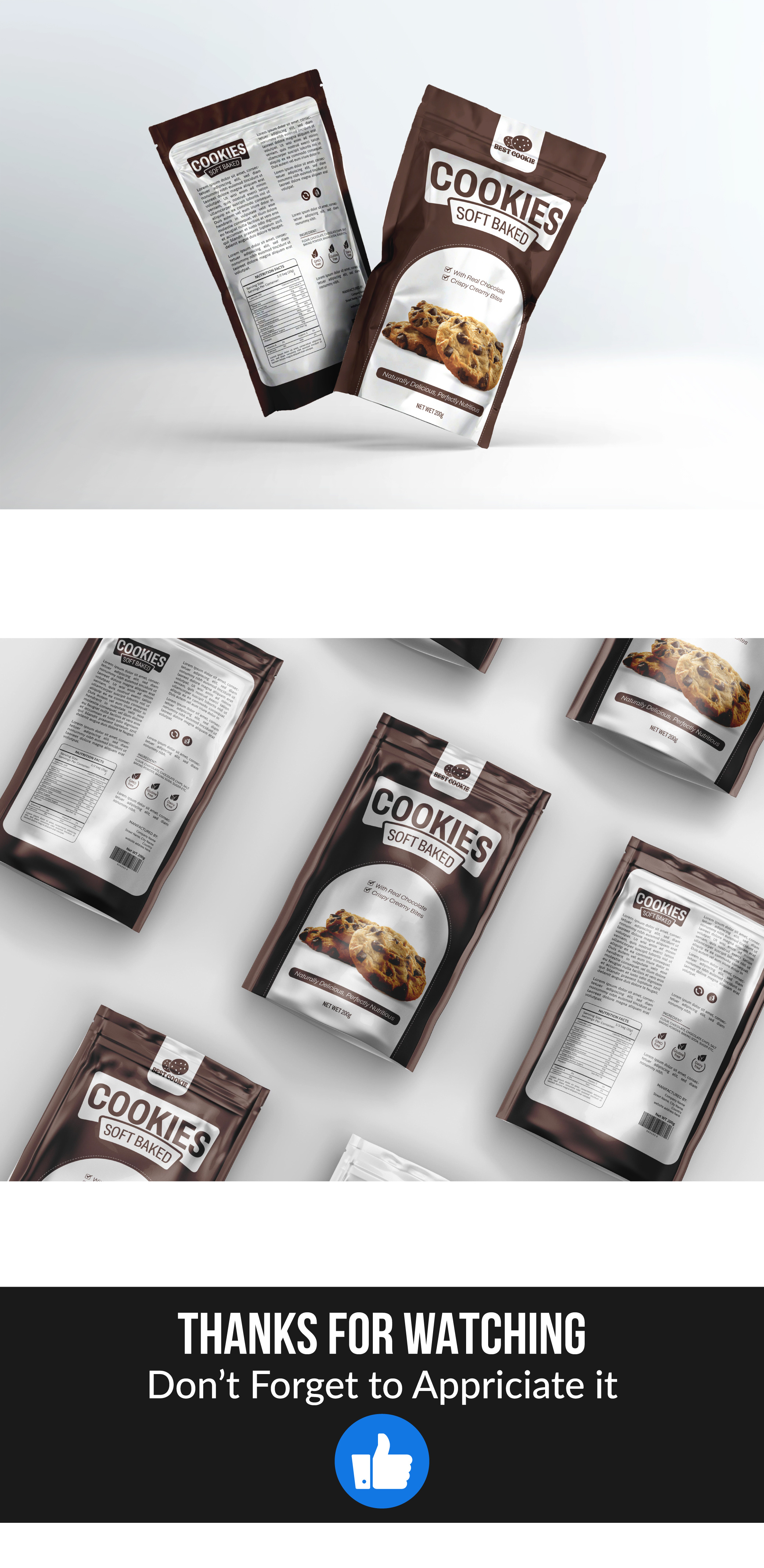 Cookies Pouch Packaging Design branding cookies pouch packaging design label design package design packaging packaging design pouch pouch design pouch packaging pouch packaging design product packaging