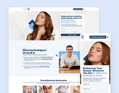Dr. Mauricio Rodríguez Urrea | Landing Page - Beauty design figma landing page ui user interface