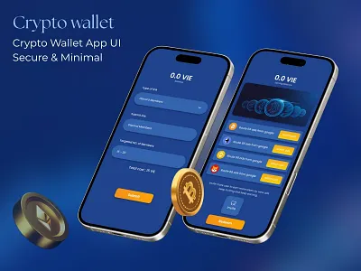Crypto Wallet App UI – Secure & Minimal blockchainapp cryptoapp cryptoui cryptowalletui digitalwallet fintechdesign uxuidesign walletapp