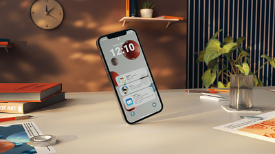 "Workplace" Phone 3d 3d art after effects c4d cinema4d design illustration motion design motion graphics phone ui