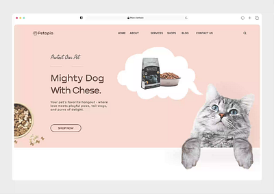 Petopia – Smart Pet Care Web Design animal service app cleanui figma ui design figmadesign minimaldesign mobile care app ui modernweb pet app ui petcarewebsite prduct design product design responsivedesign servicedesign ui ui design uiux for pet app user interface design ux design webdesign websiteconcept
