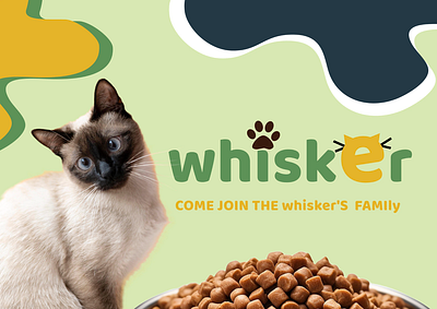 Whisker: Organic Cat Food ,Brand identity branding graphic design