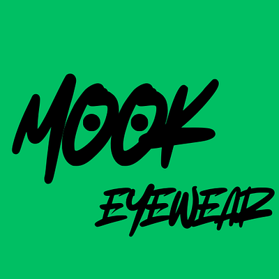 TYPO LOGO FOR MOOK EYEWEAR branding graphic design logo typography
