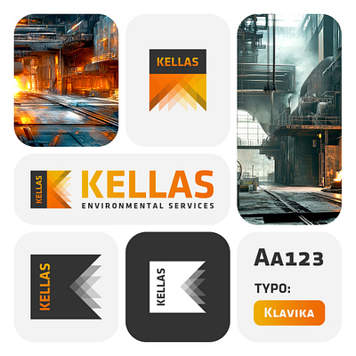 KELLAS — Environmental Services for Metal and Steel Processing branding design graphic design illustration logo logo design logotype print design vector